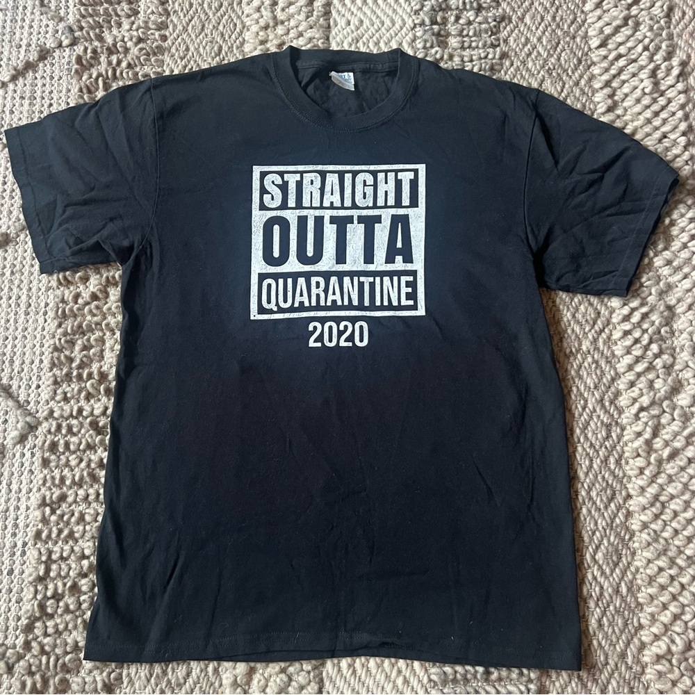 Straight Outta Quarantine Black T-Shirt